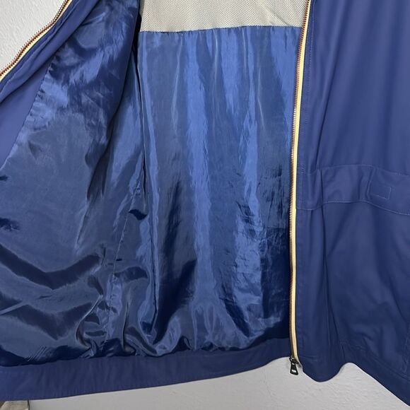 Weatherproof Navy Blue Hooded Kangaroo Pouch Pockets Rain Jacket Size Large - Picture 9 of 10